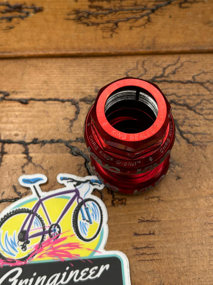 Chris King Red 1 Inch Grip Nut Threaded Headset
