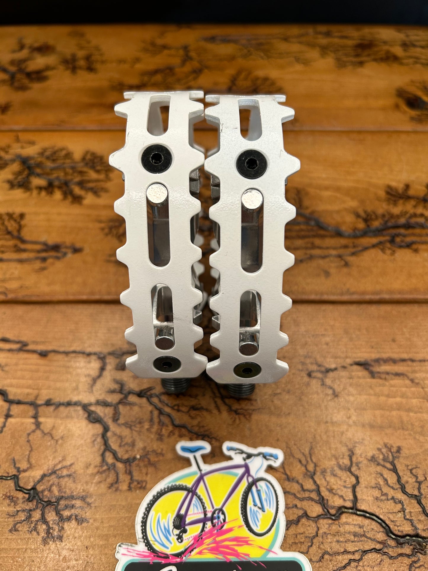 MKS XC-III Silver White Pedals