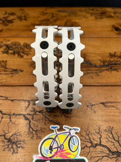 MKS XC-III Silver White Pedals