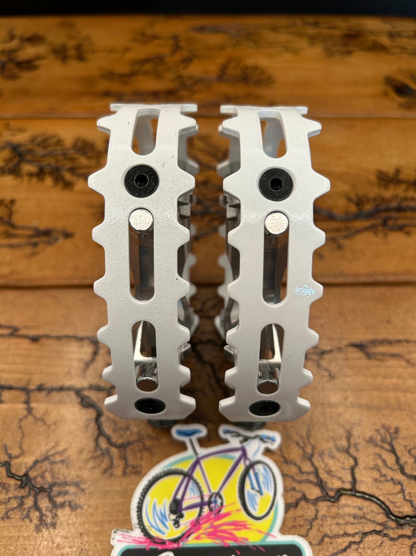 MKS XC-III Silver White Pedals