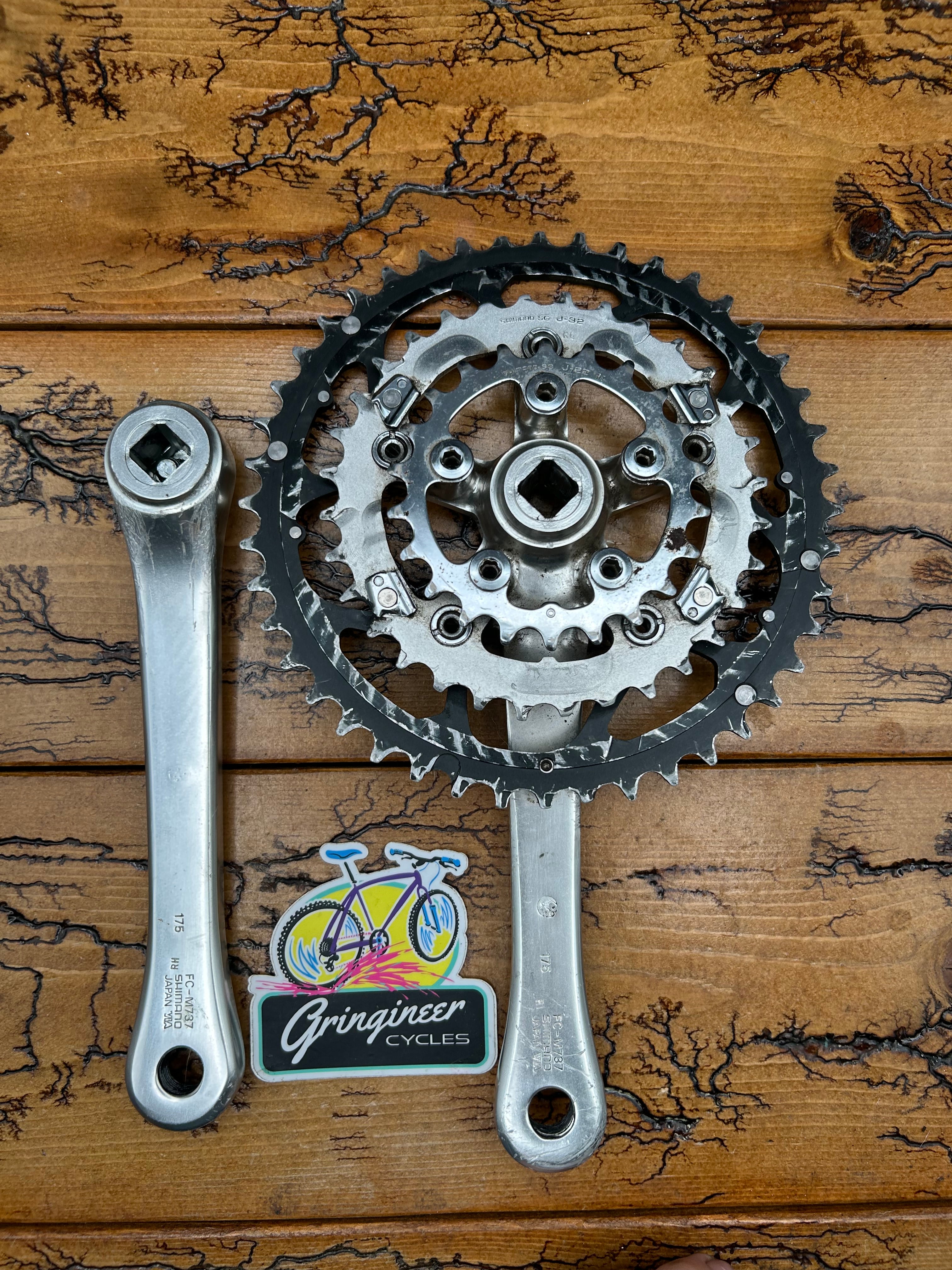 Shimano Deore XT FC-m737 44/32/22 175mm Crankset – Gringineer Cycles