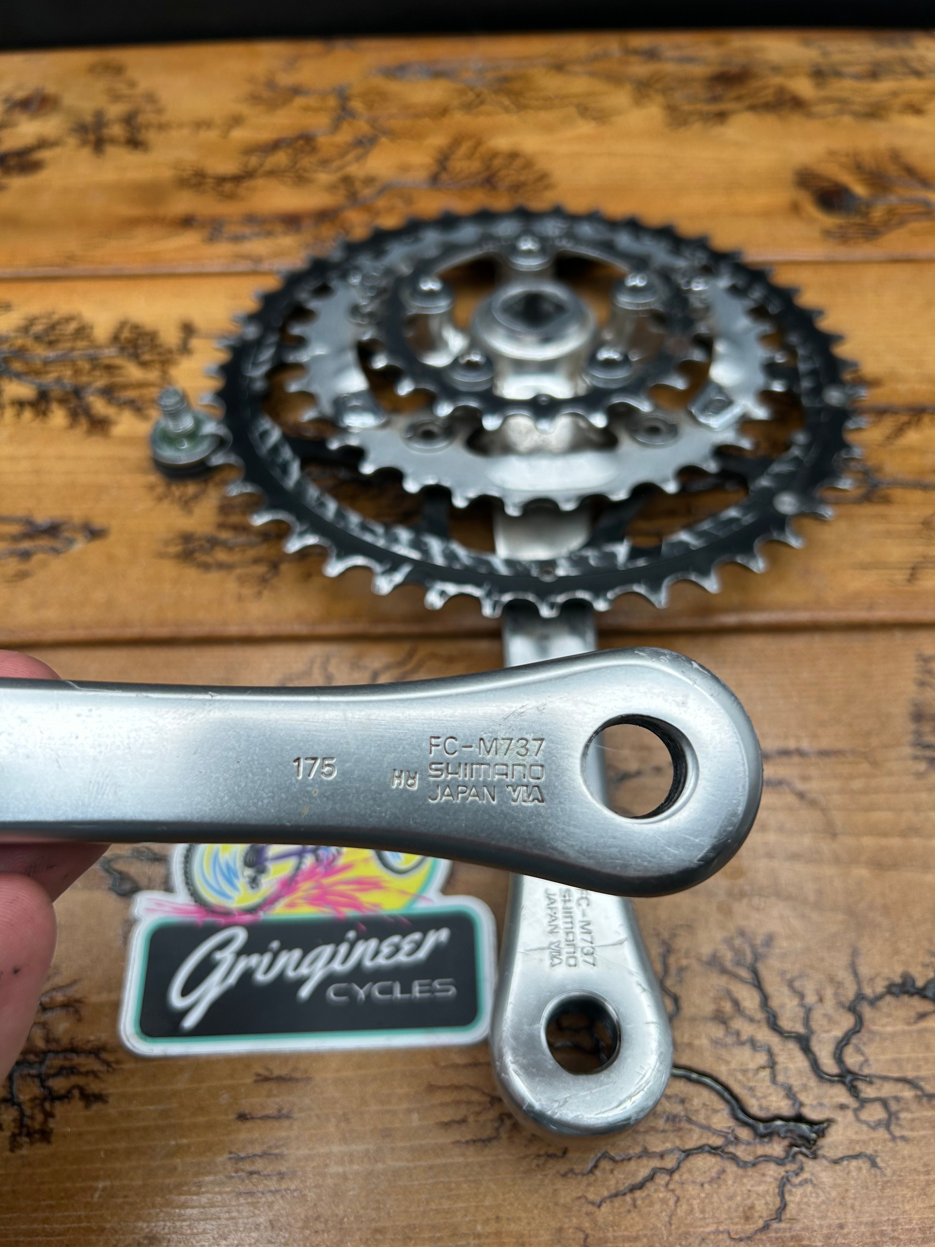 Shimano Deore XT FC-m737 44/32/22 175mm Crankset – Gringineer Cycles