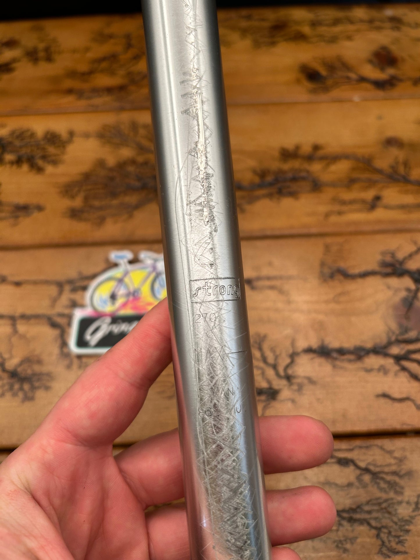 Strong 27.0mm x 250mm Silver Seatpost