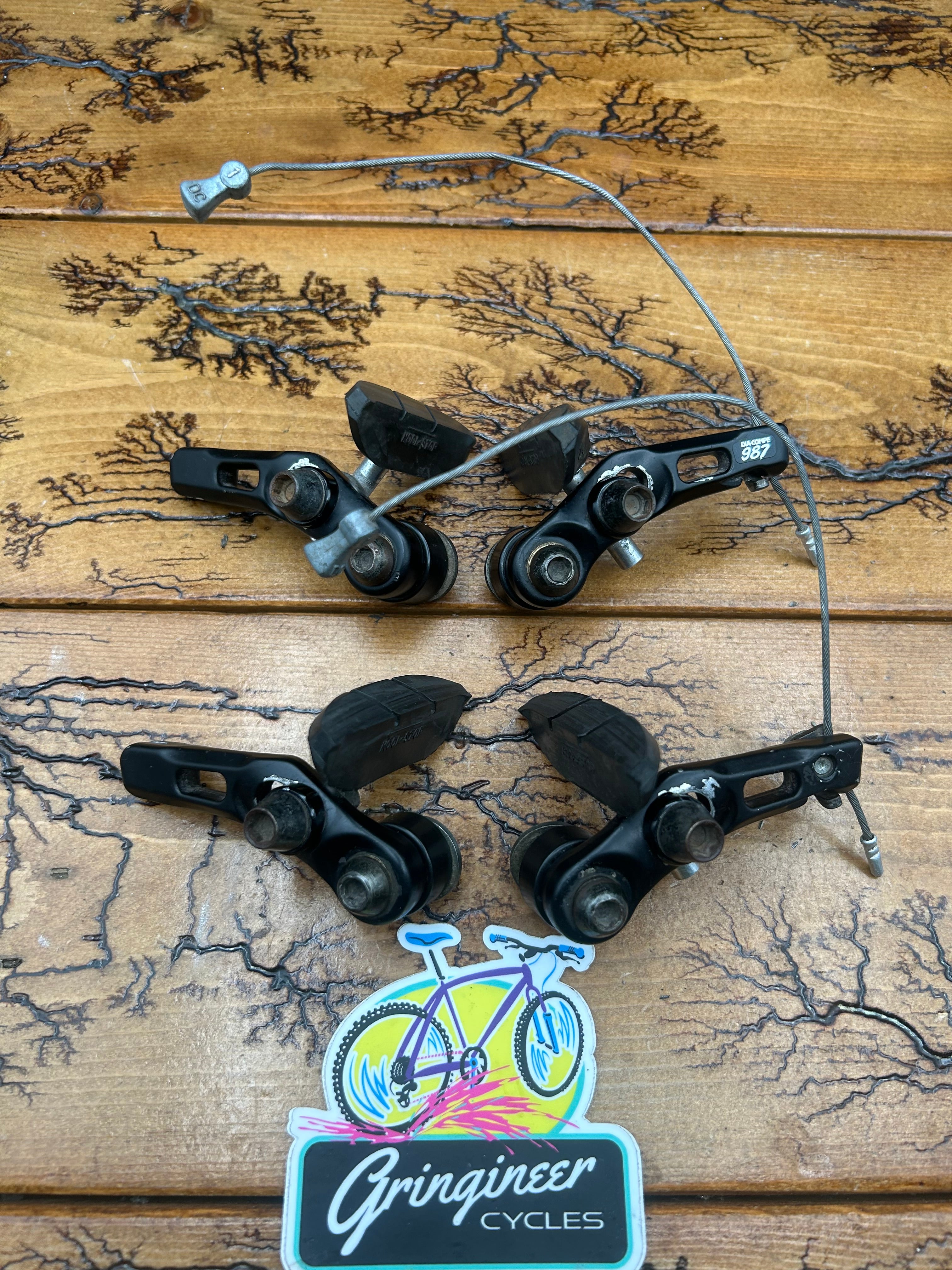 【90s☆デッドストック】DIA-COMPE 987 カンチブレーキ Dia Compe 987 Black Cantilever Brake Set – Gringineer Cycles