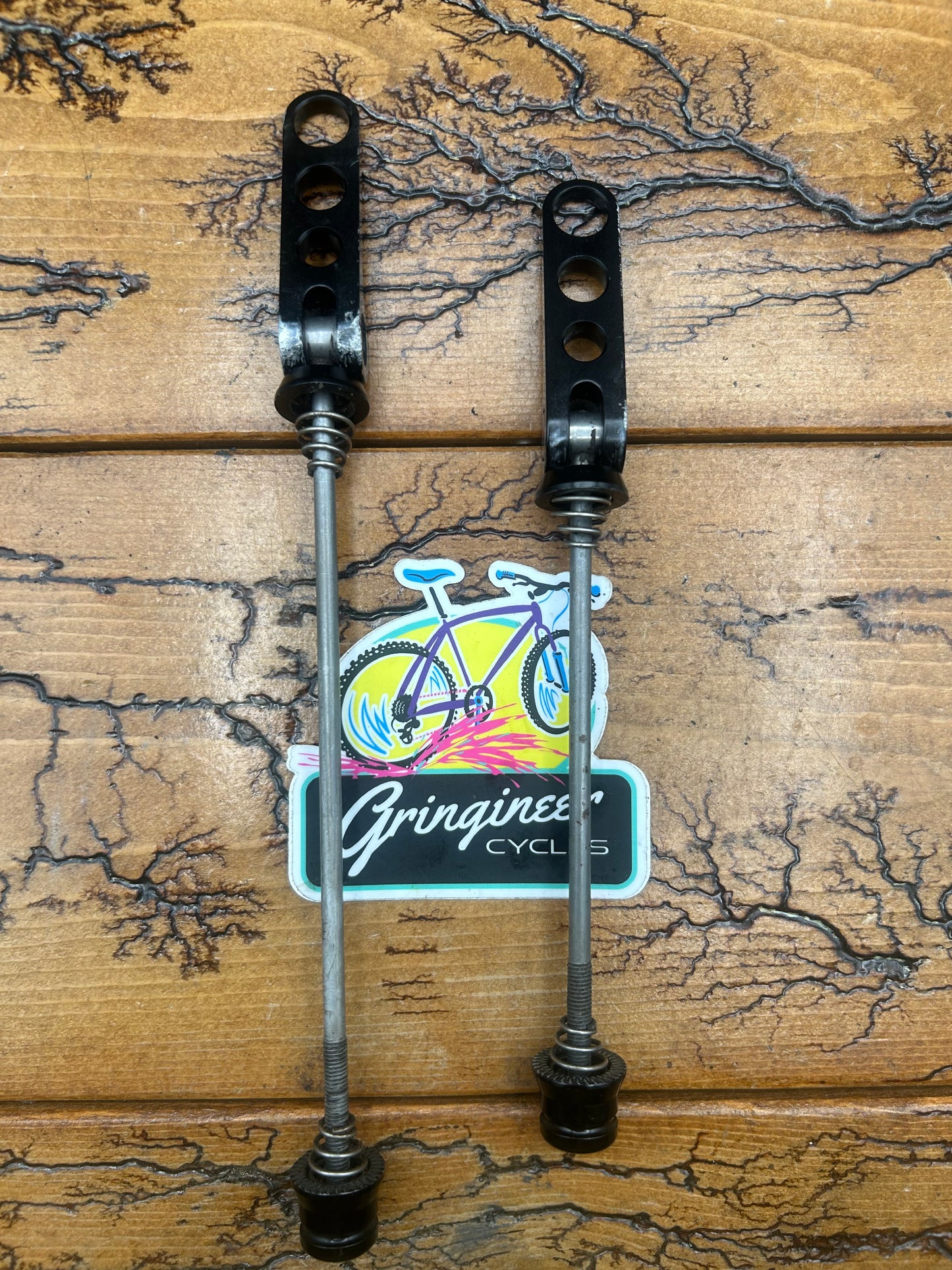 Ringle Black Holey Cam Twist Quick Release Skewer Set