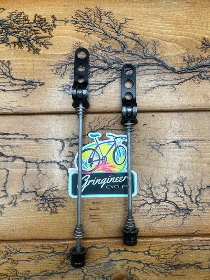 Ringle Black Holey Cam Twist Quick Release Skewer Set