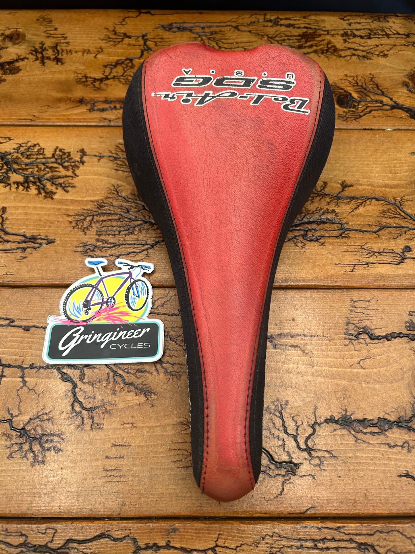 SDG Bel Air Black and Red Titanium Rails Saddle