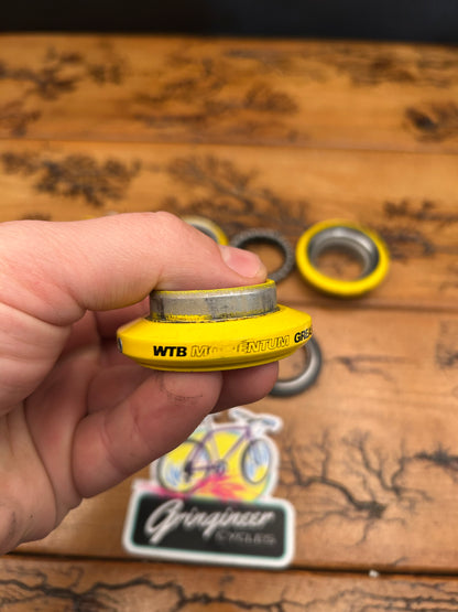 WTB Momentum Grease Guard Yellow 1 1/8 Inch Threadless Headset