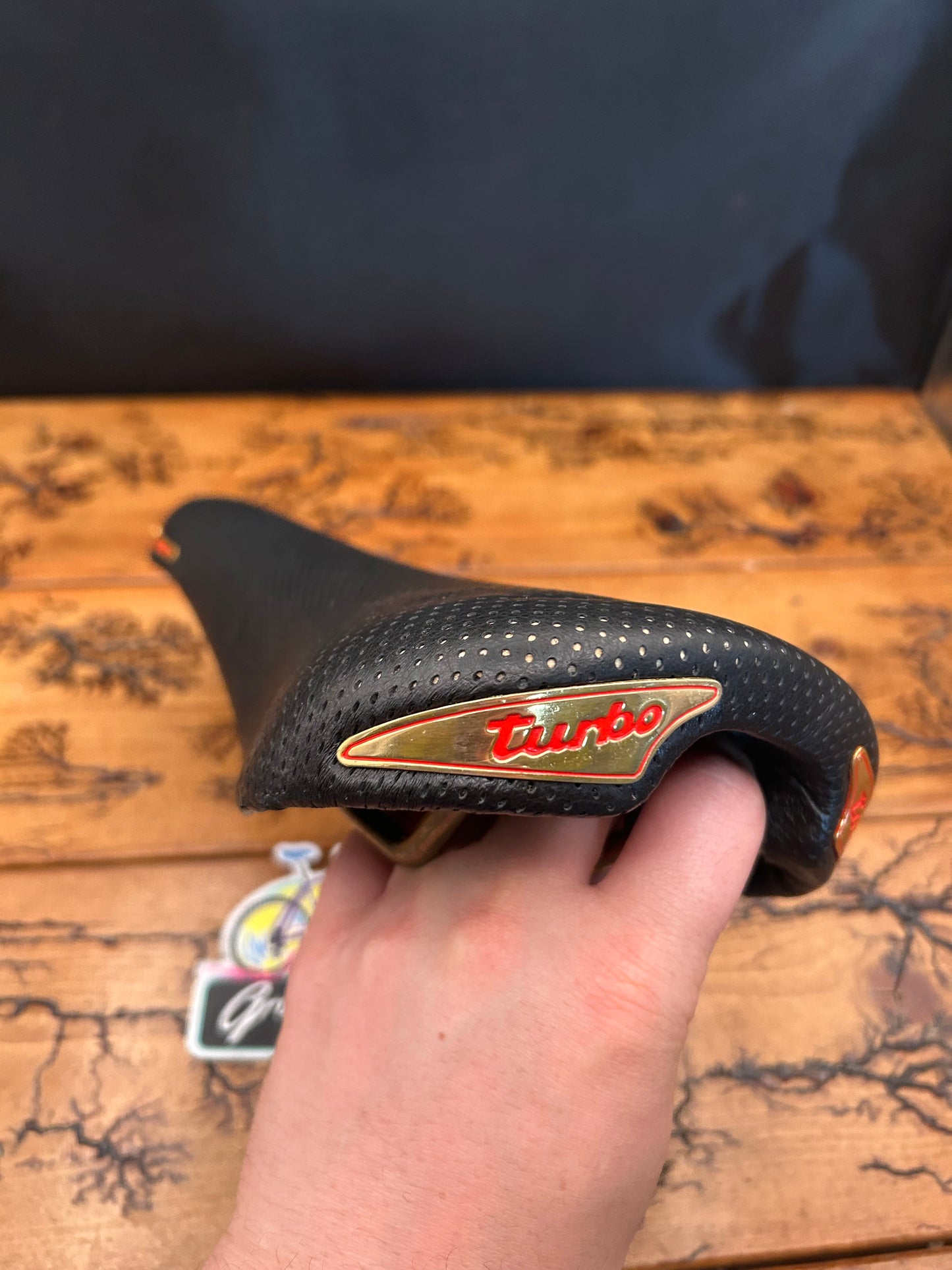 Selle Italia Turbo Special Perforated Black Leather Saddle