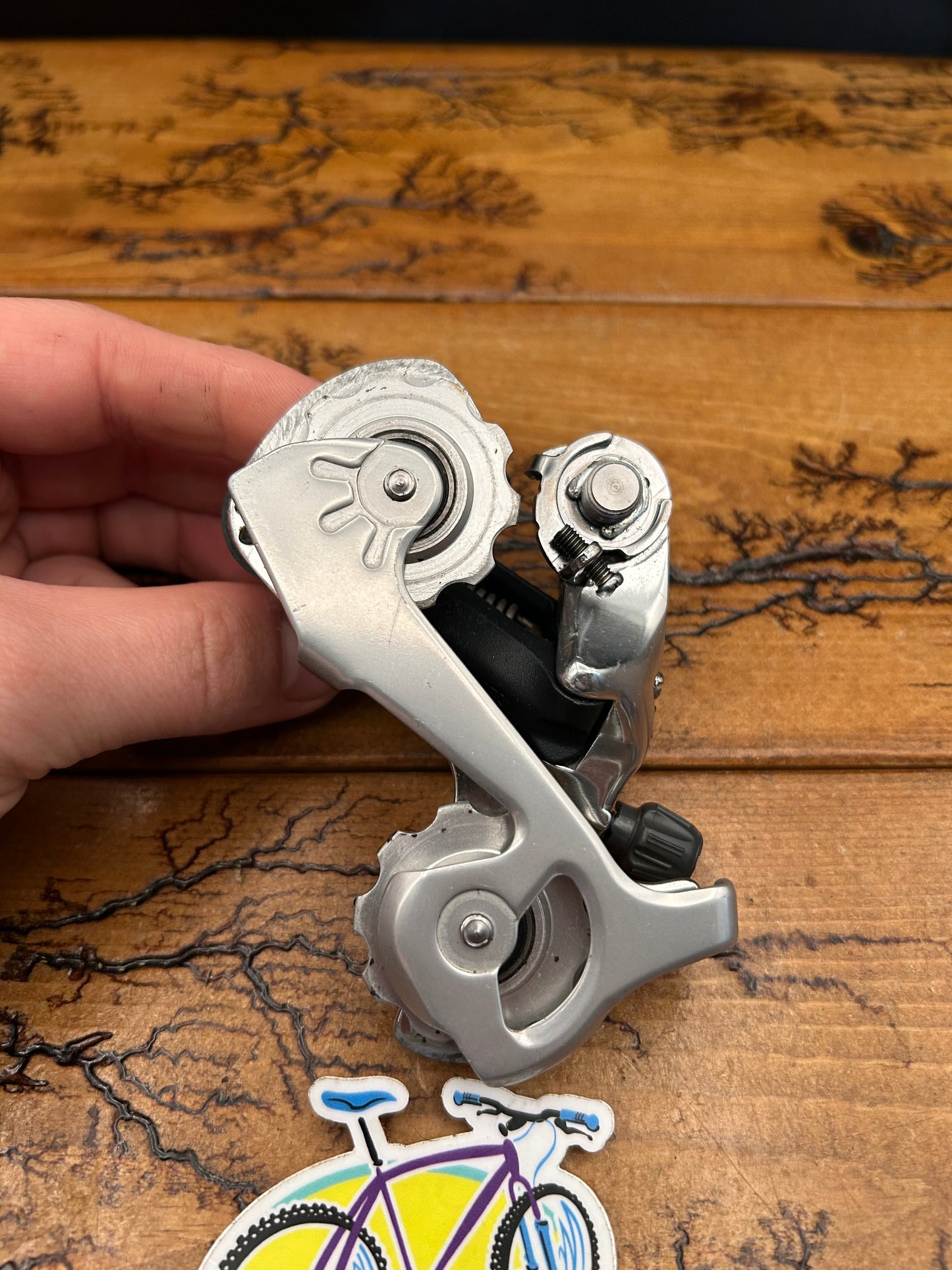Shimano Deore XT FD-M737 Short Cage Rear Derailleur With Silver Pulleys