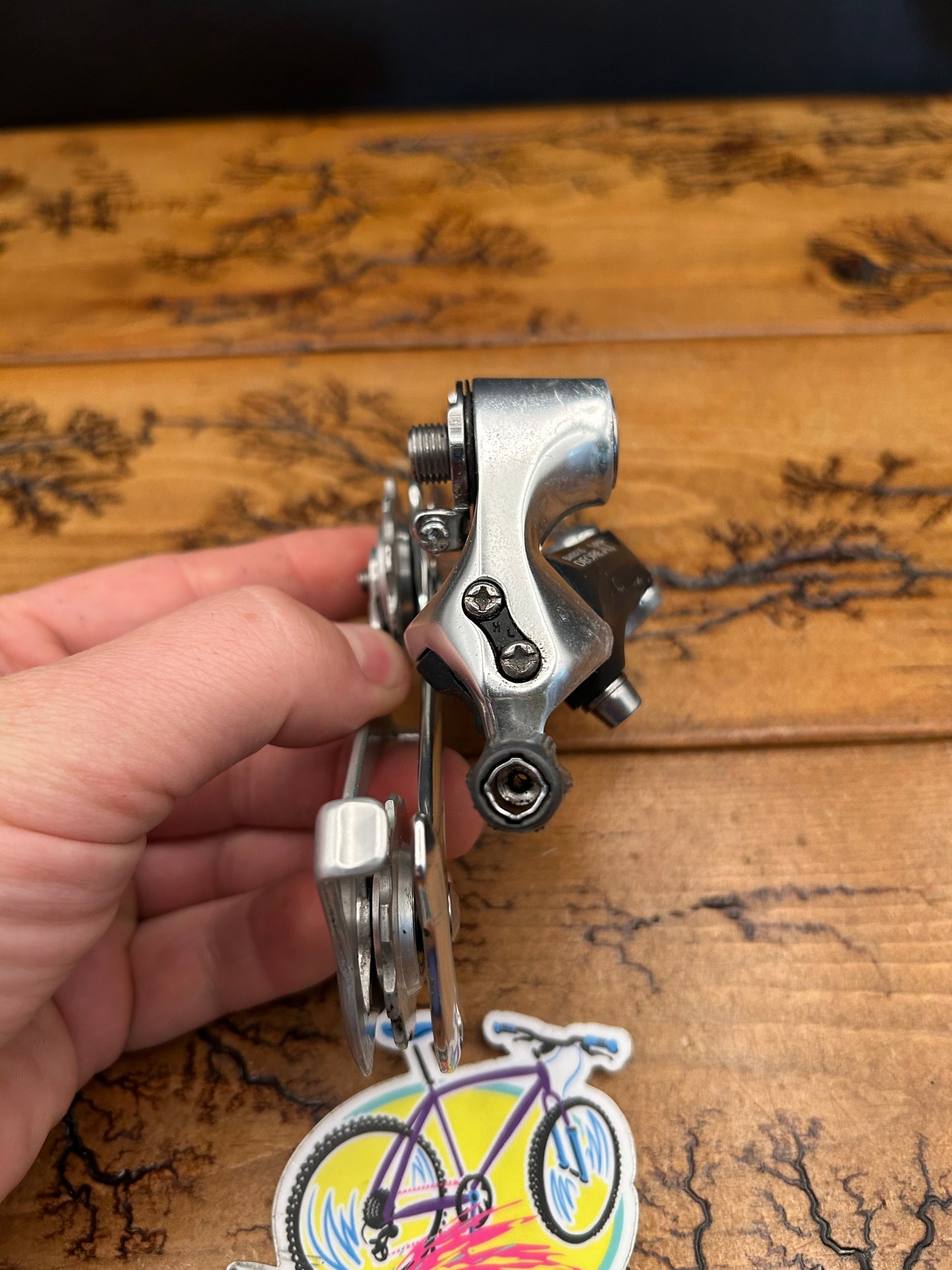 Shimano Deore XT FD-M737 Short Cage Rear Derailleur With Silver Pulleys