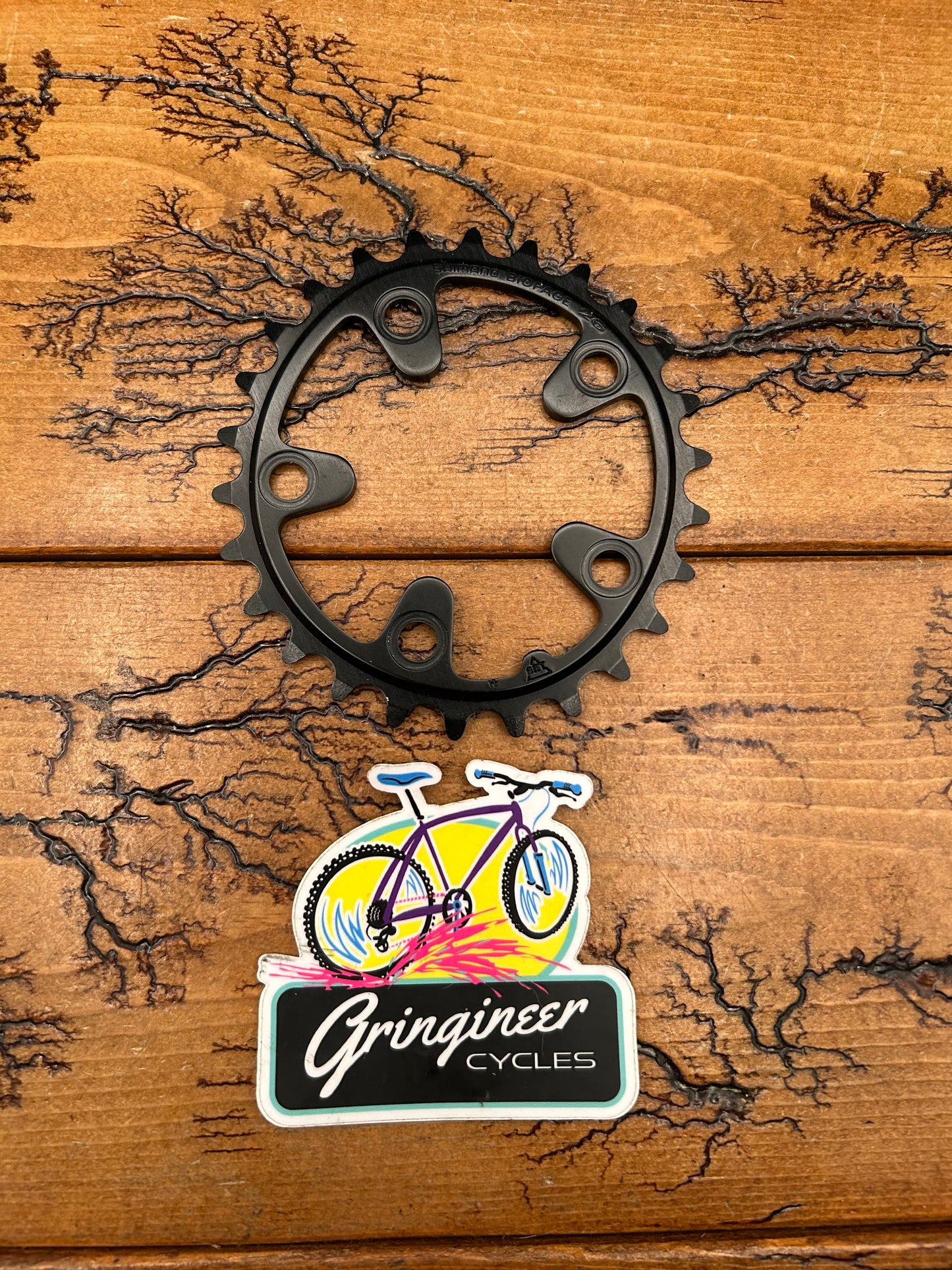Shimano Biopace 26 Tooth 74 BCD Black Chainring