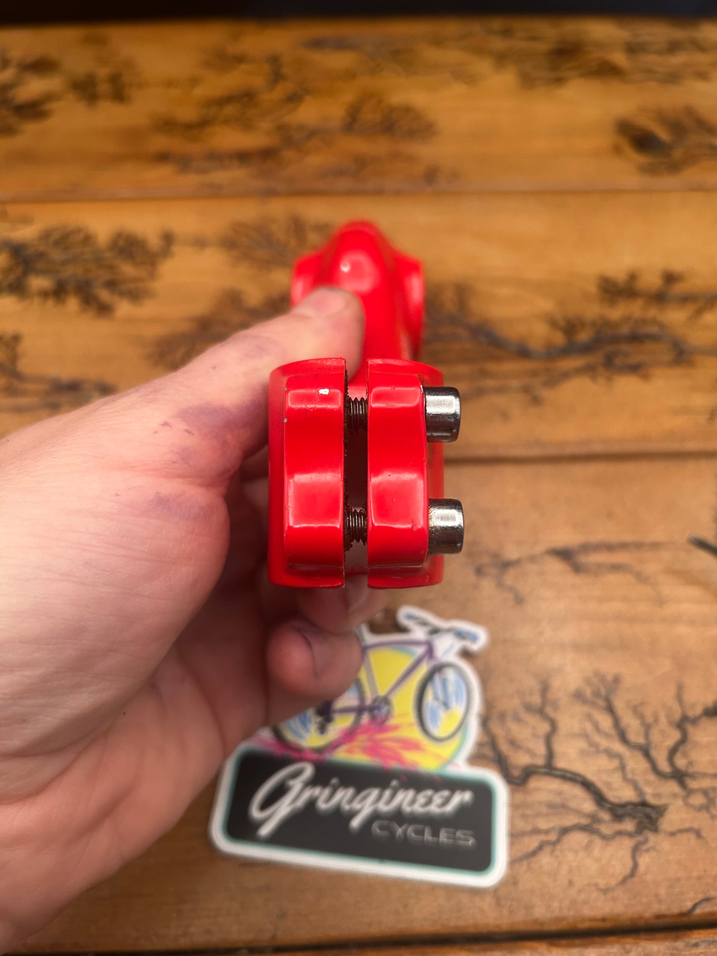 Dimension 100mm 35 Degree 25.4mm Red 1 1/8 Threadless Stem
