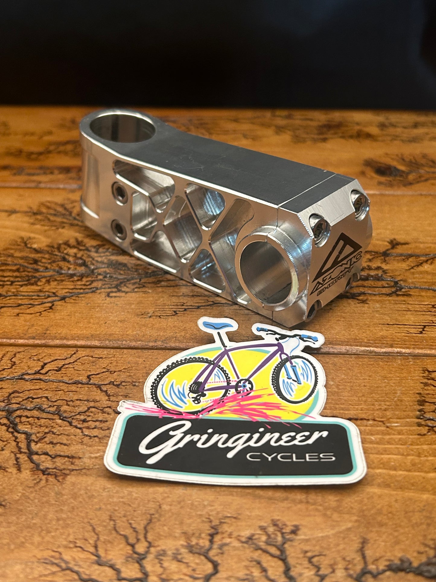 Azonic Shorty 100mm 25.4mm Silver 1 1/8 Inch Threadless Stem