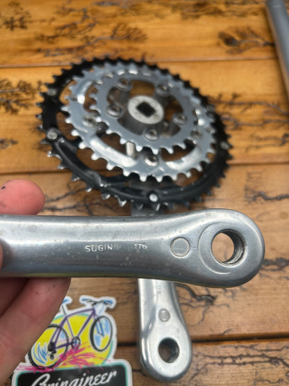 Sugino Impel 42/32/22 175mm Square Taper Crankset