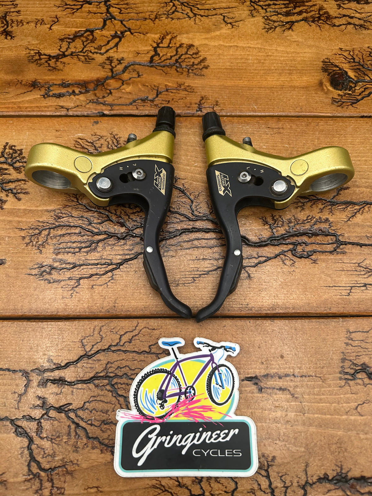 Shimano Deore LX BL-M570 Black and Gold Brake Levers