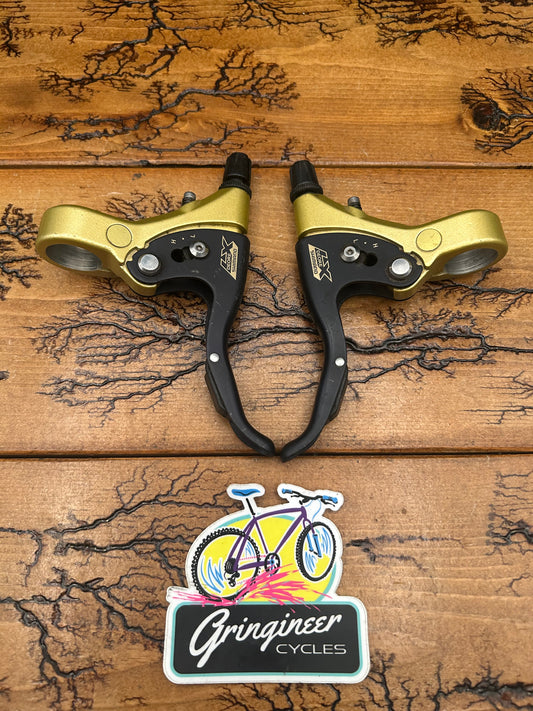 Shimano Deore LX BL-M570 Black and Gold Brake Levers