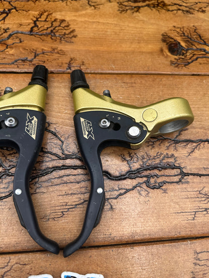 Shimano Deore LX BL-M570 Black and Gold Brake Levers