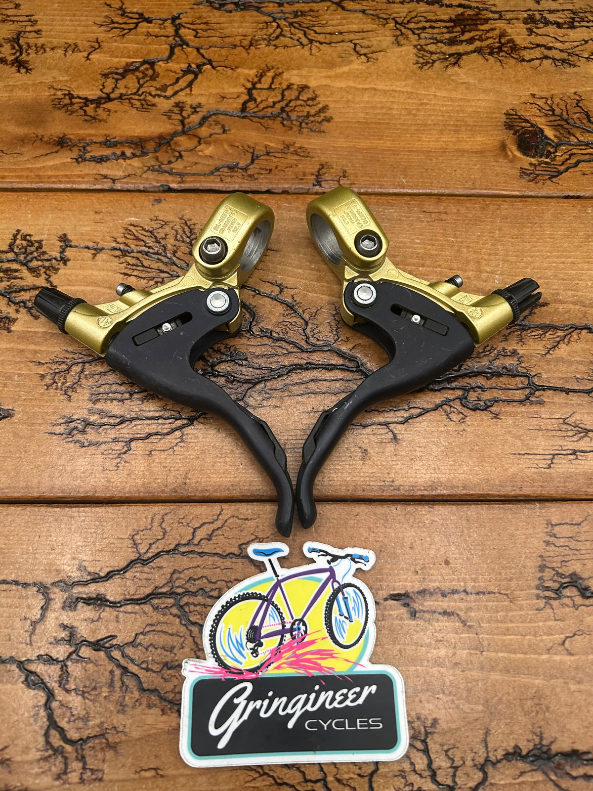 Shimano Deore LX BL-M570 Black and Gold Brake Levers