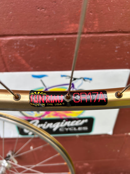 Sunrims CR17A Gold Rims Shimano Deore XT M737 / M738 26 Inch Wheelset