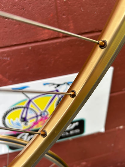 Sunrims CR17A Gold Rims Shimano Deore XT M737 / M738 26 Inch Wheelset