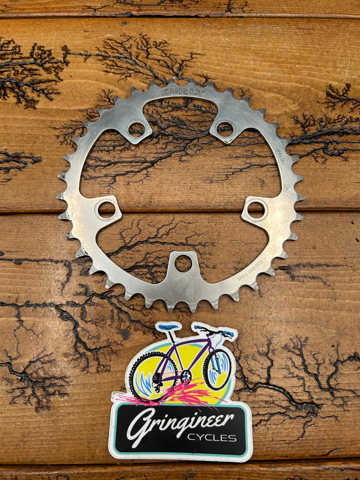 Surly 36 Tooth 5 Bolt 94 BCD Stainless Steel Chainring