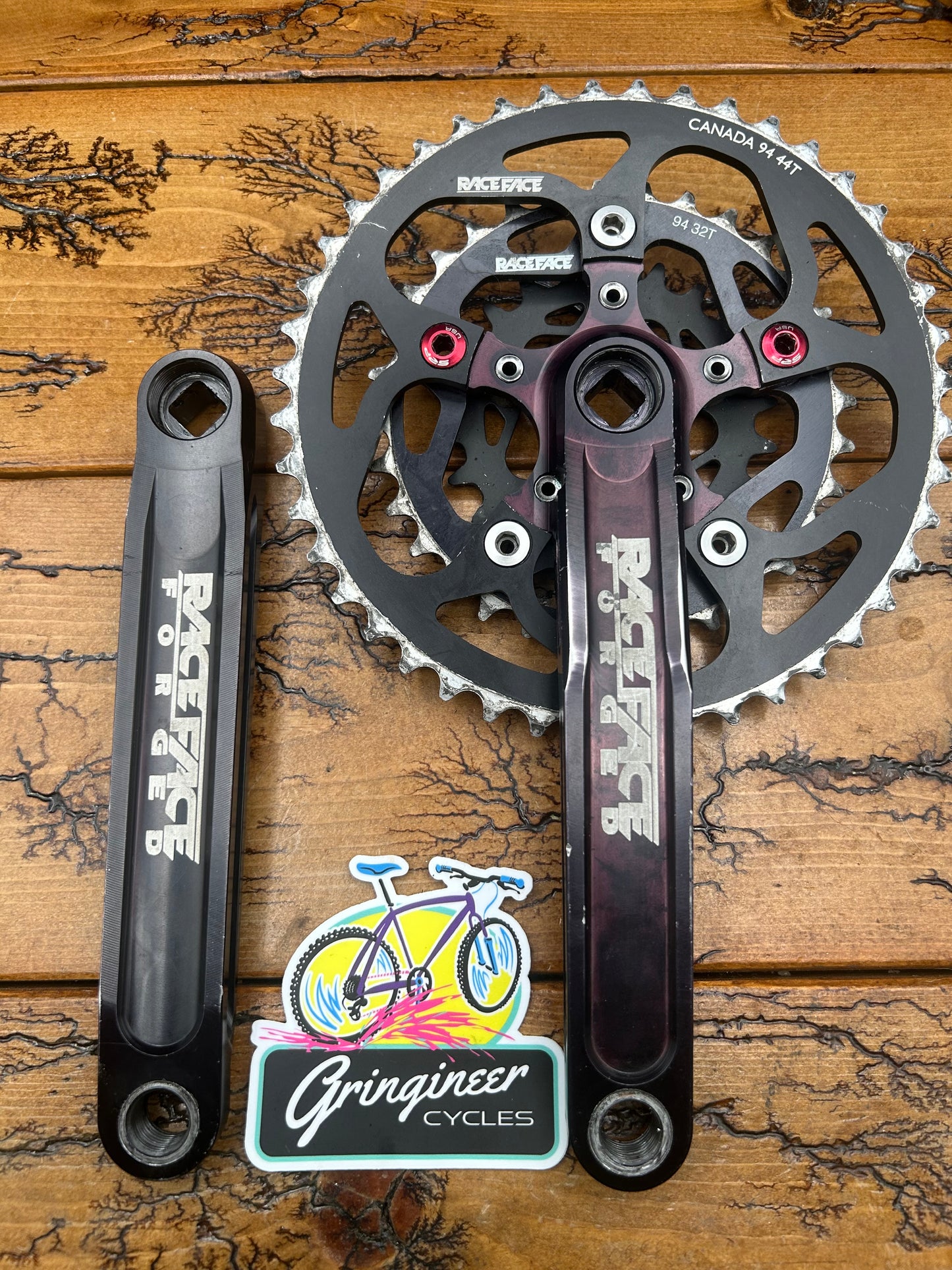 Raceface Turbine Forged Black (Faded) 44/32/22 175mm Square Taper Crankset