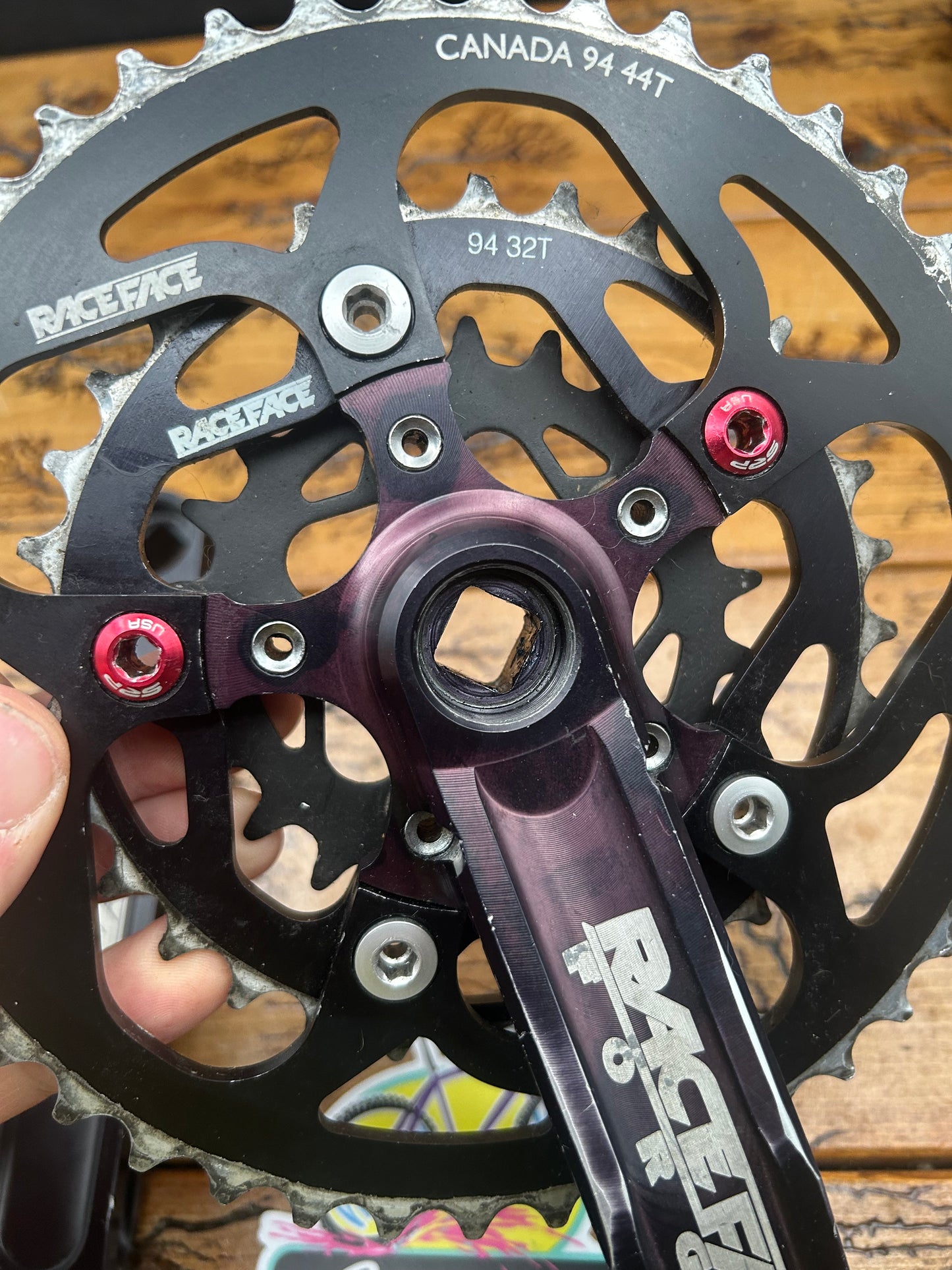 Raceface Turbine Forged Black (Faded) 44/32/22 175mm Square Taper Crankset
