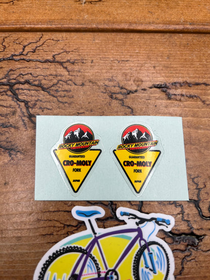 Rocky Mountain Cro-Moly Fork Yellow Decal
