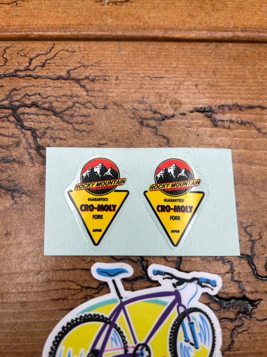 Rocky Mountain Cro-Moly Fork Yellow Decal