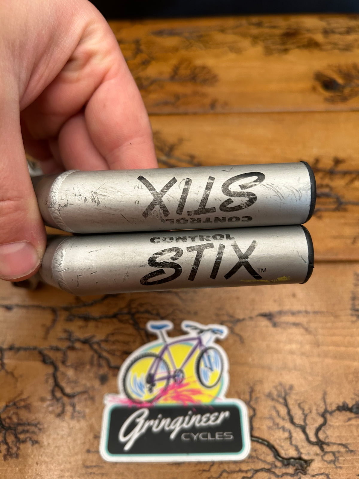 Control Tech Stix L Bend Silver Bar Ends