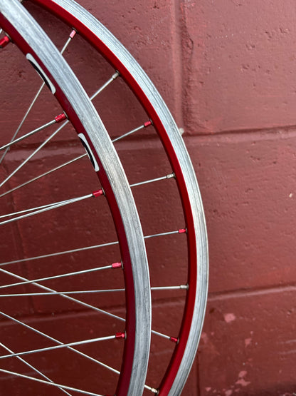 Sun Rims Red Anodized CR17A Coda 900 26 Inch Wheelset