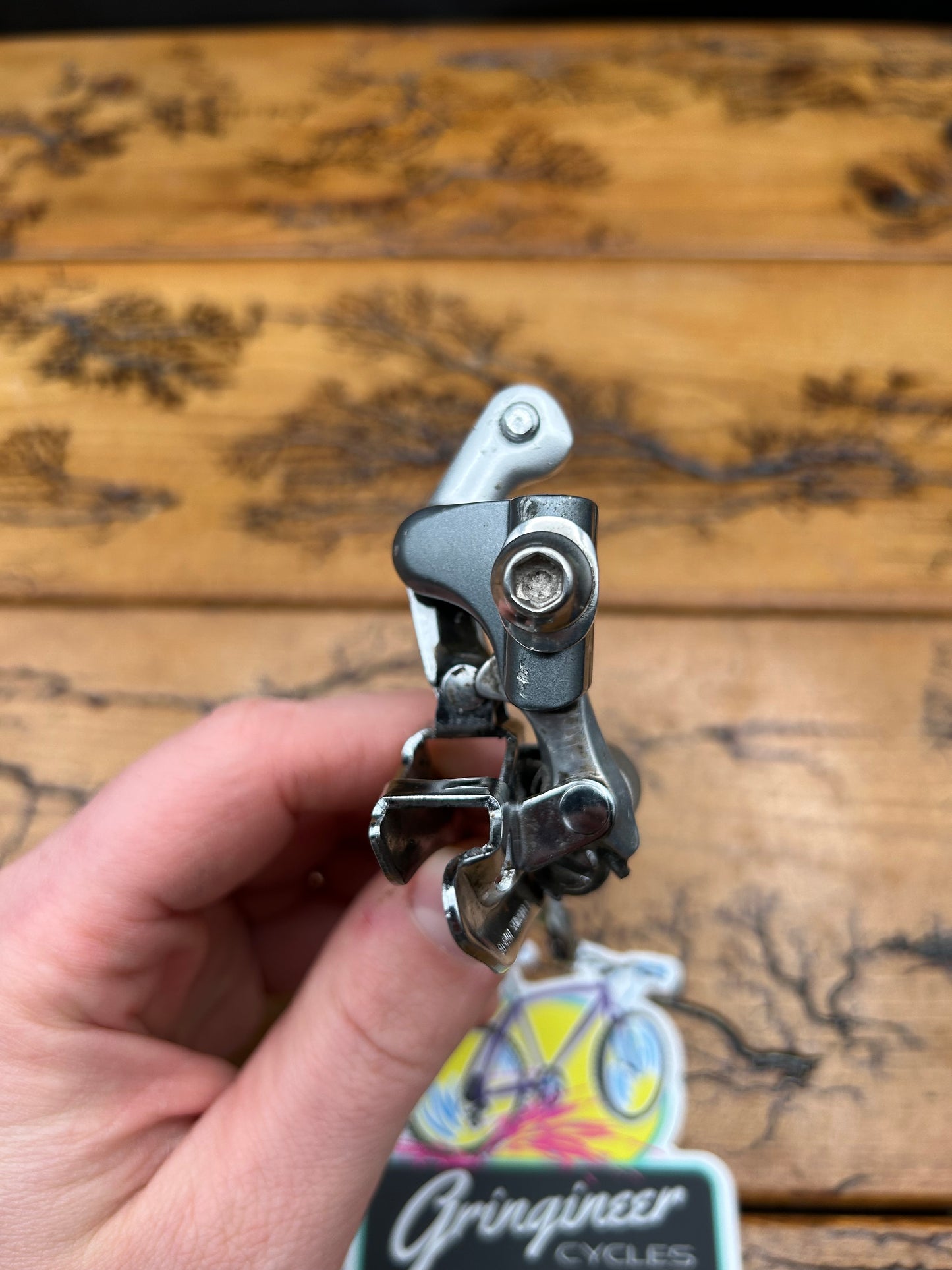 Shimano 600 Tri Color FD-6401 Braze On Bottom Pull Front Derailleur