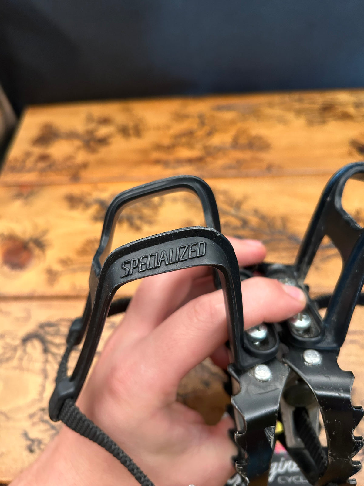 Sakae MTP-126 Pedals With Specialized Plastic Toe Cages And Straps