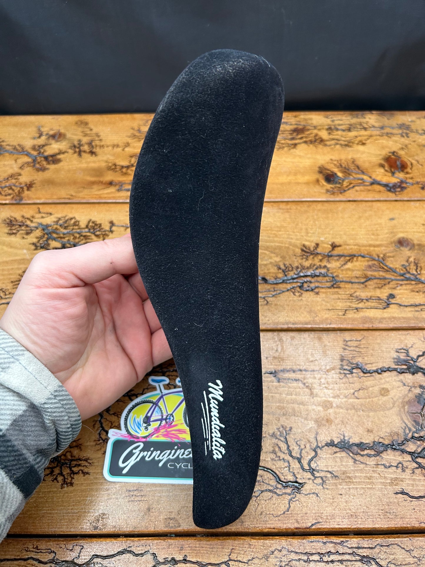 Mundialita Black Faux Suede Saddle