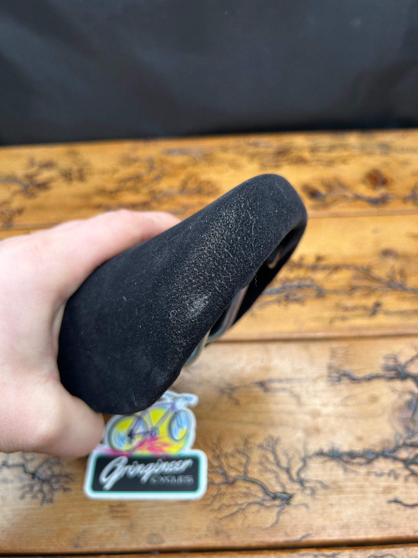 Mundialita Black Faux Suede Saddle
