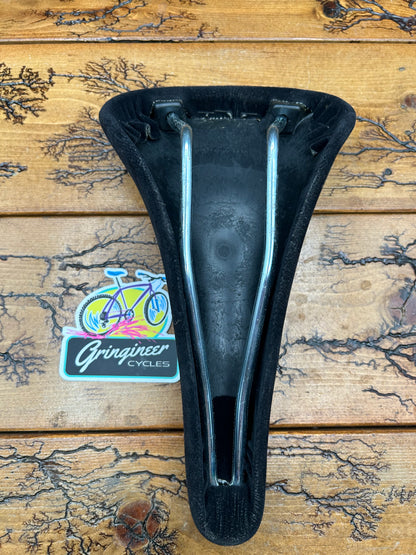 Mundialita Black Faux Suede Saddle