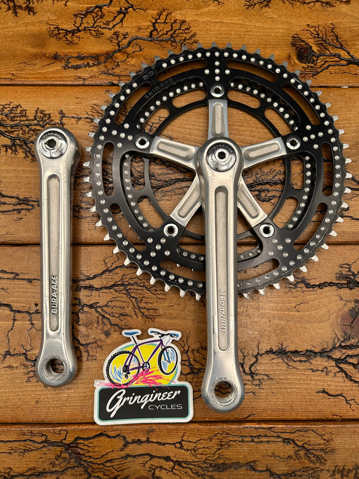 Shimano Dura Ace GA-200 53/42 170mm Crankset With Black Chainrings