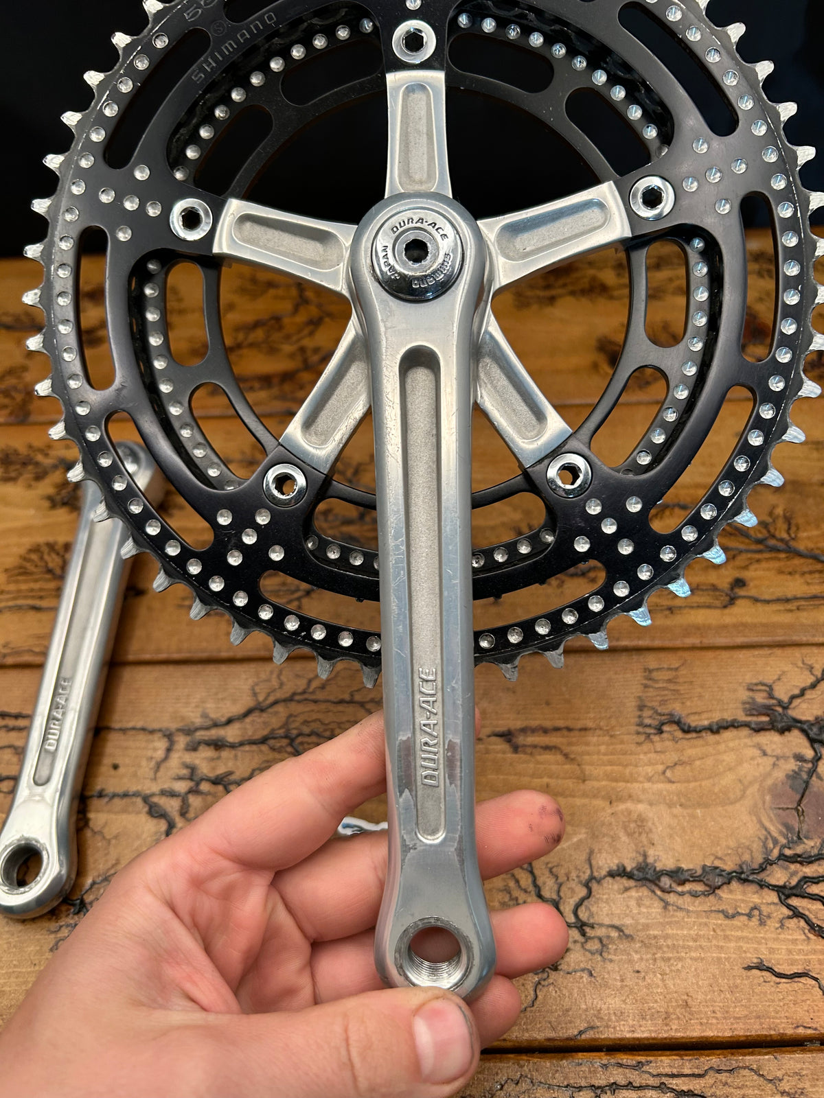 Shimano Dura Ace GA-200 53/42 170mm Crankset With Black Chainrings