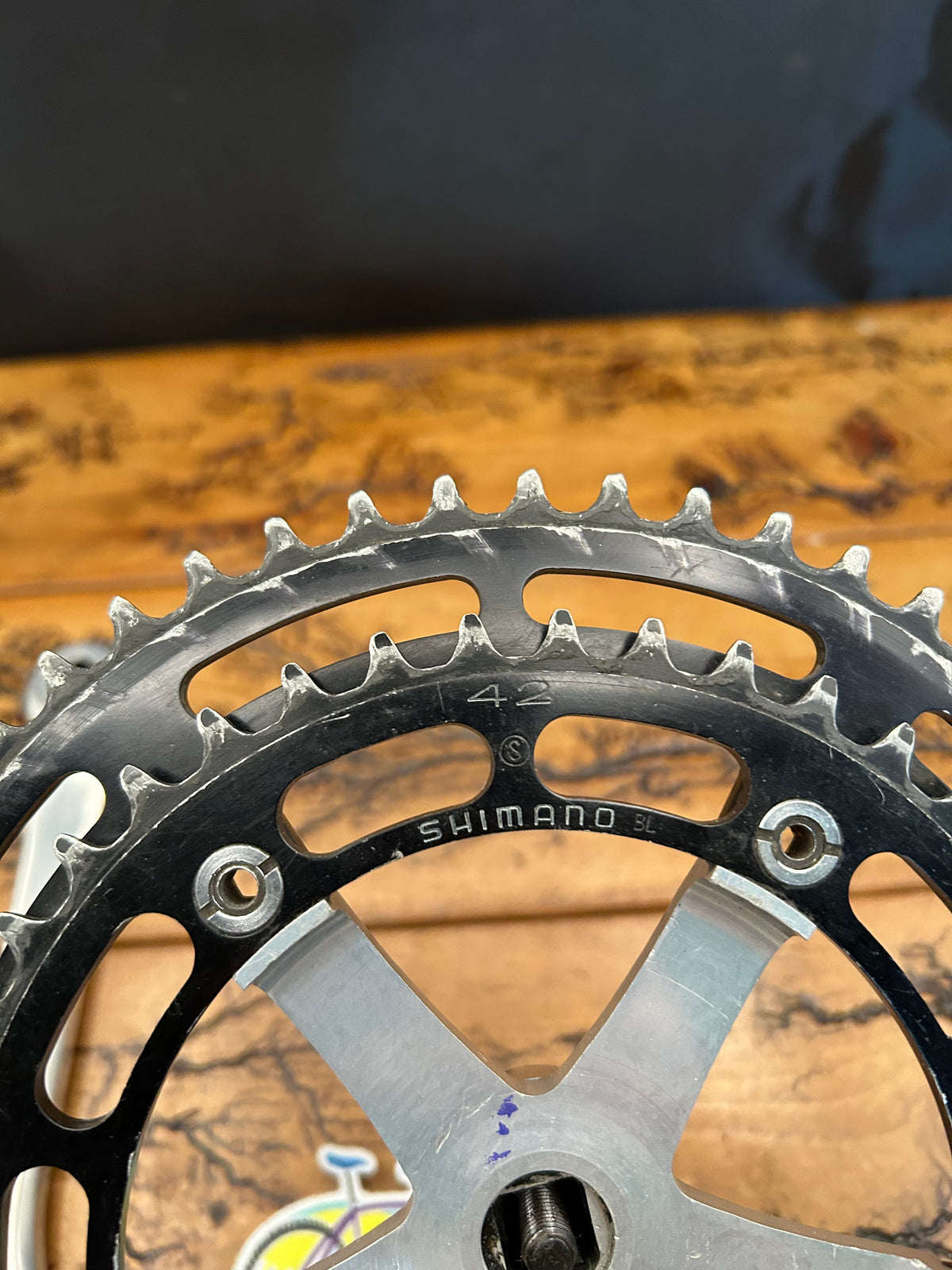 Shimano Dura Ace GA-200 53/42 170mm Crankset With Black Chainrings
