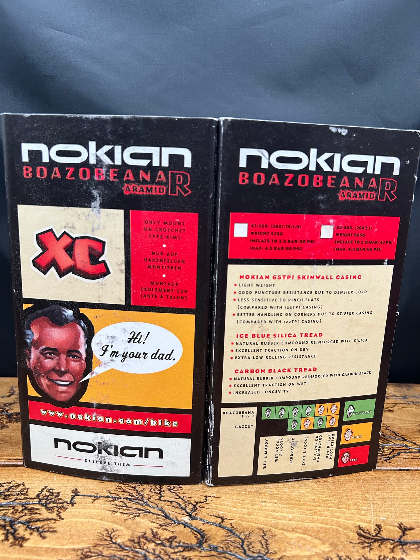 Nokian Boazobeana R 26x2.1 Blue and Black Tires NOS