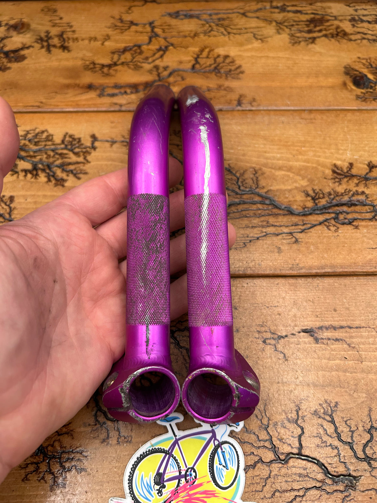 Purple Anodized Long Bar Ends