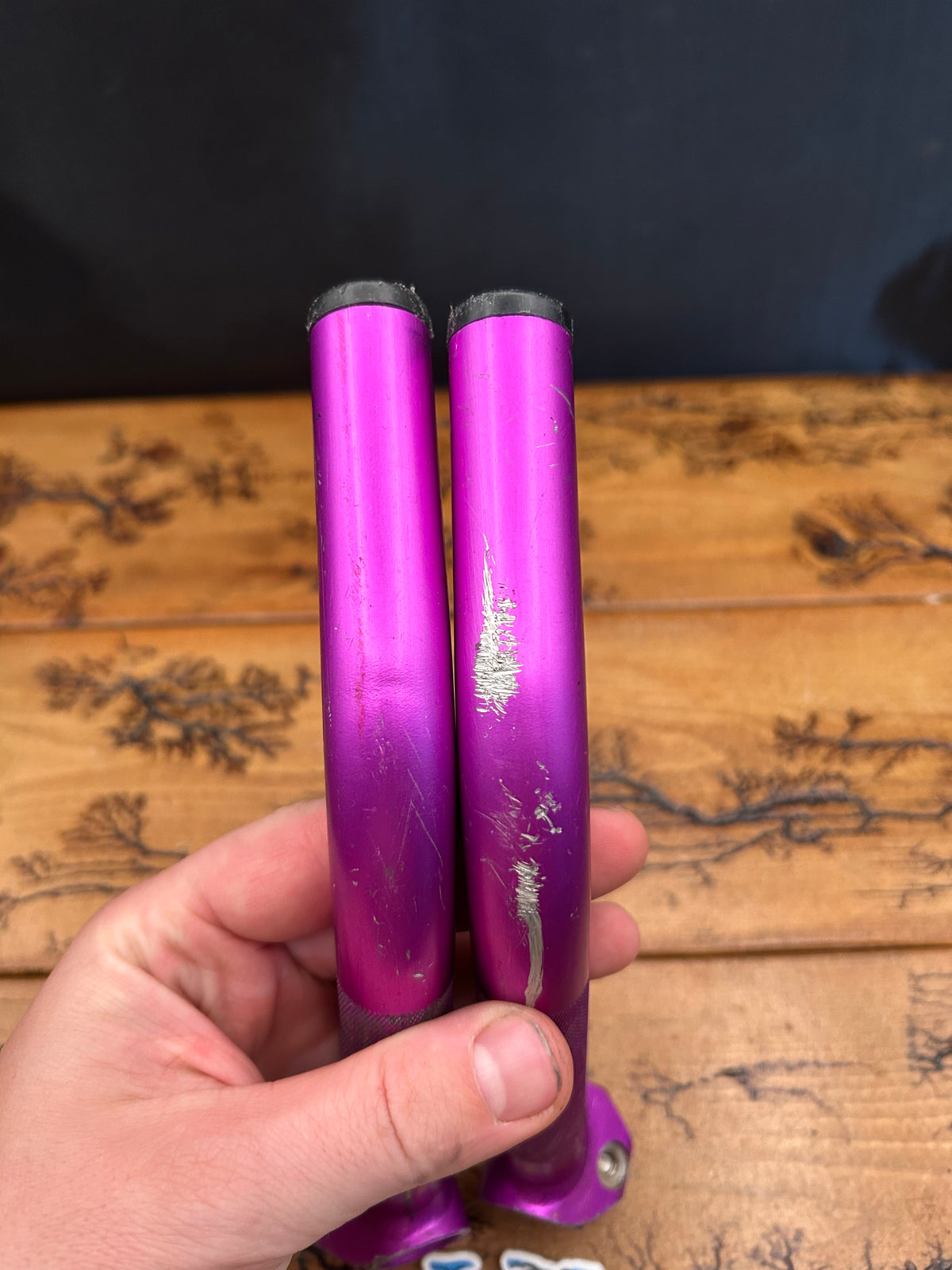 Purple Anodized Long Bar Ends