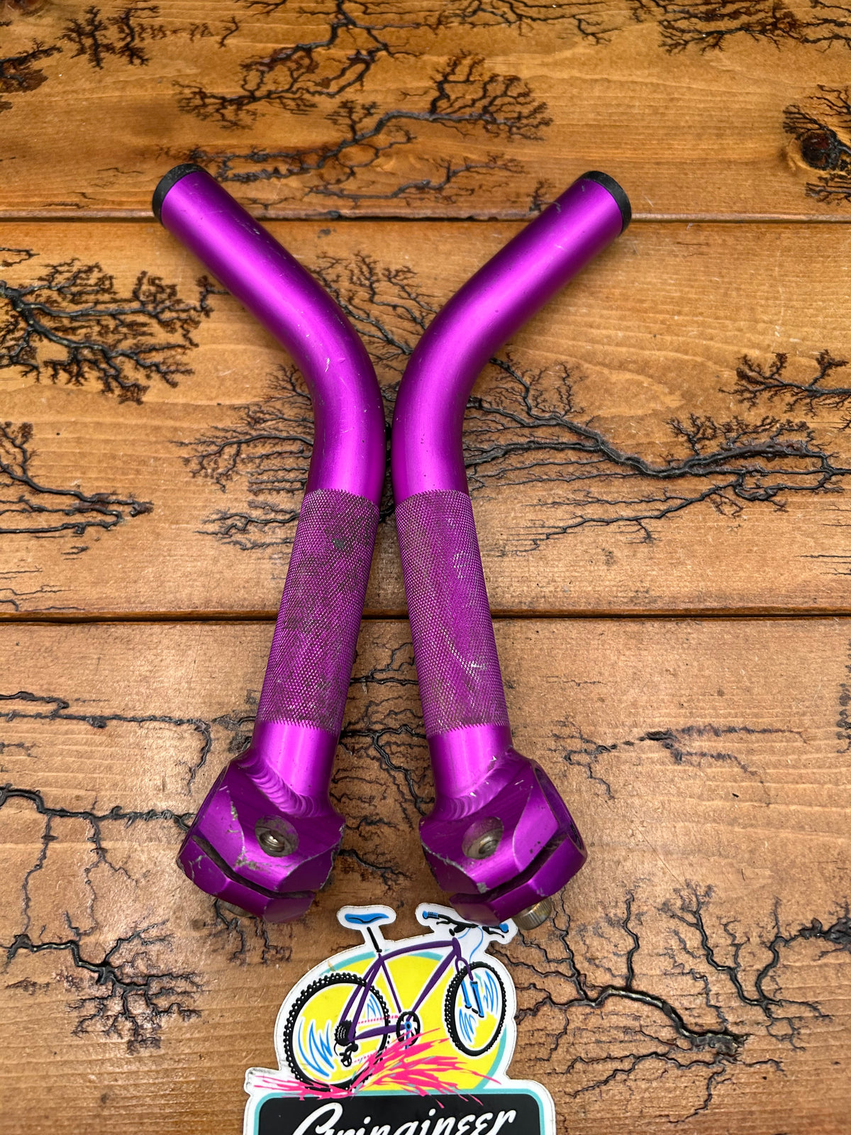 Purple Anodized Long Bar Ends