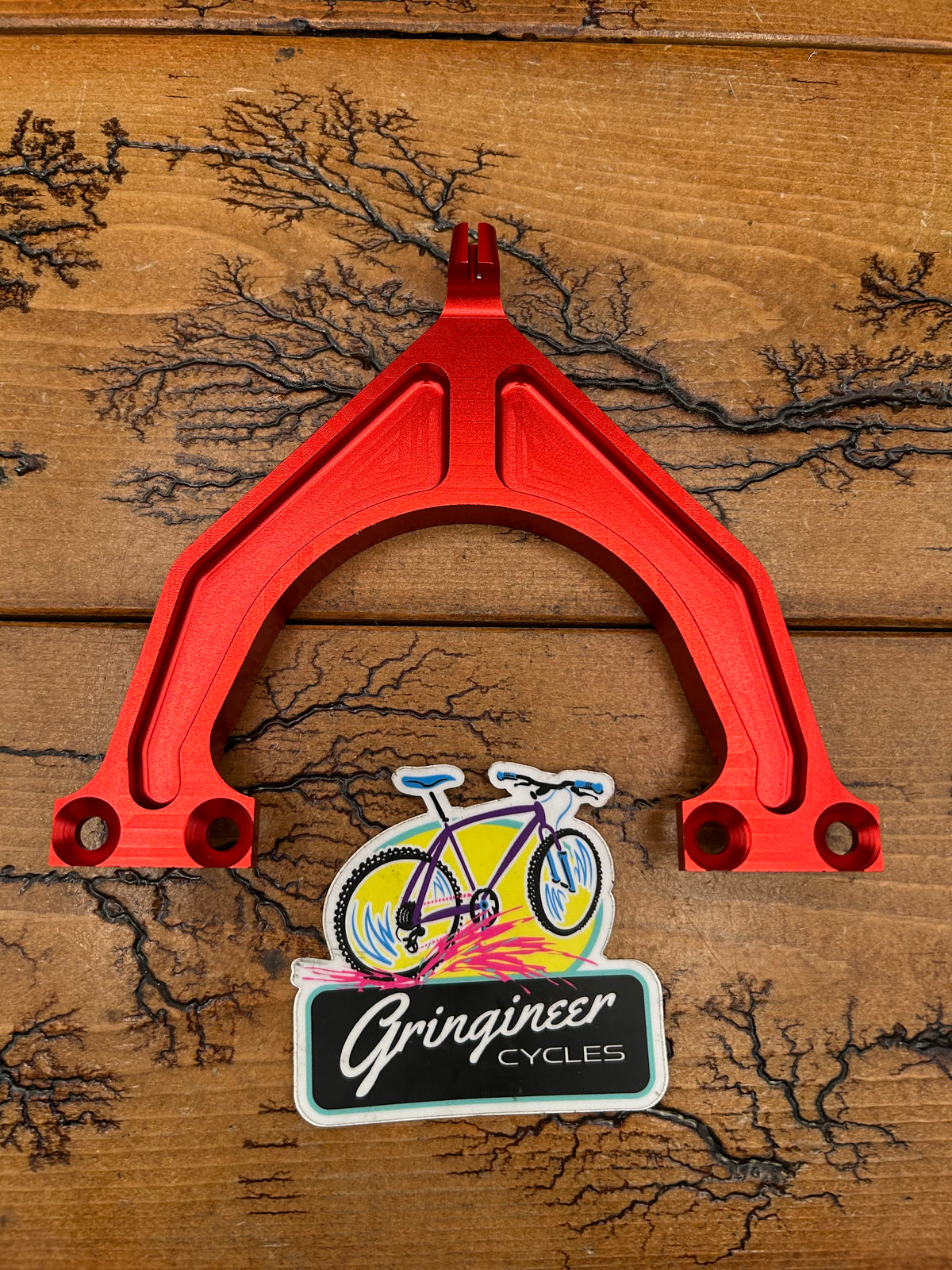 Improved Part Manitou 2/3/4 Red Anodized Fork Brace Arch