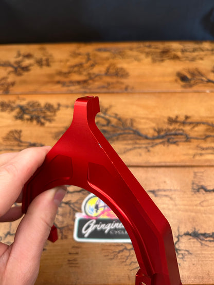 Improved Part Manitou 2/3/4 Red Anodized Fork Brace Arch