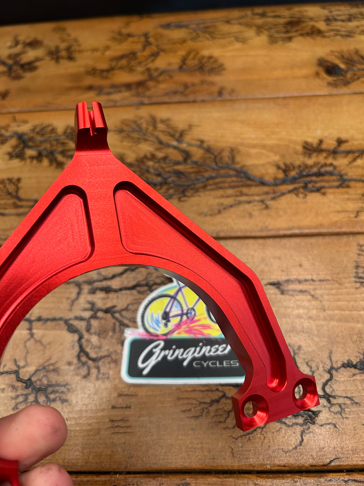 Improved Part Manitou 2/3/4 Red Anodized Fork Brace Arch