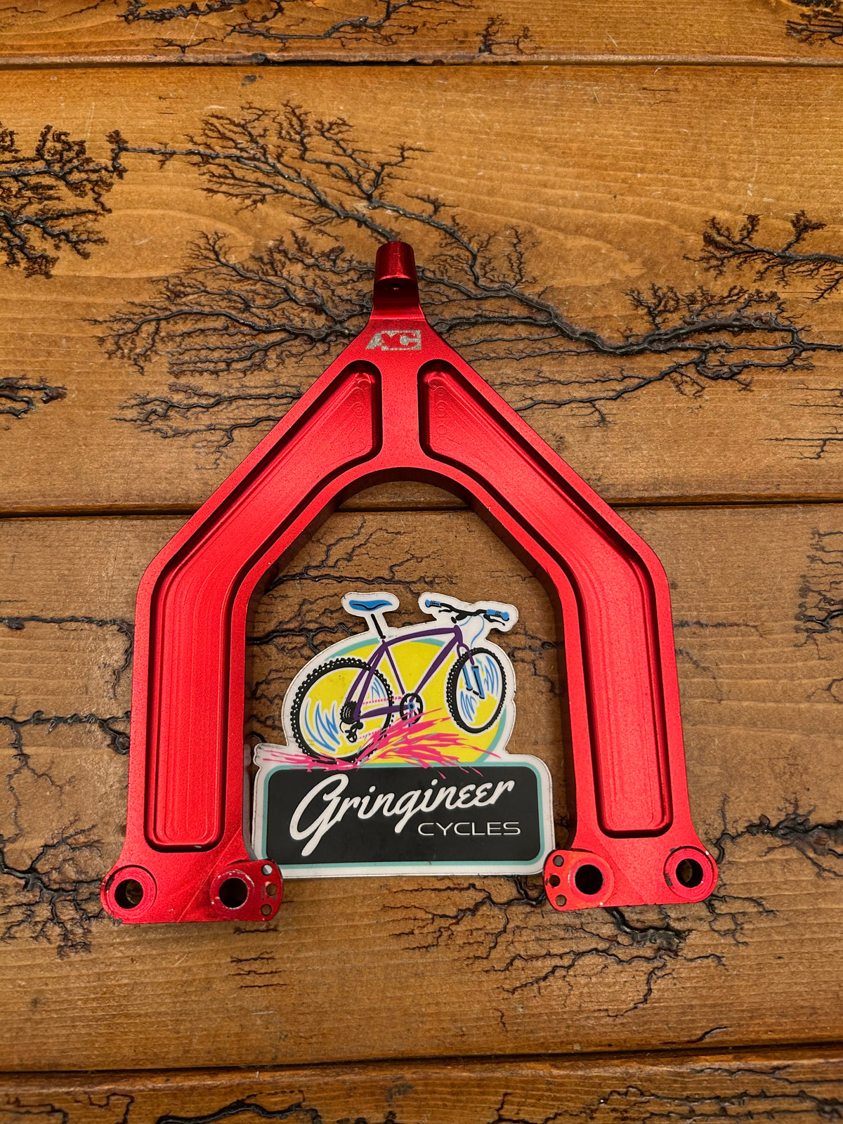 Adventure Componets AC Rockshox Mag 10 Red Anodized Fork Brace Arch