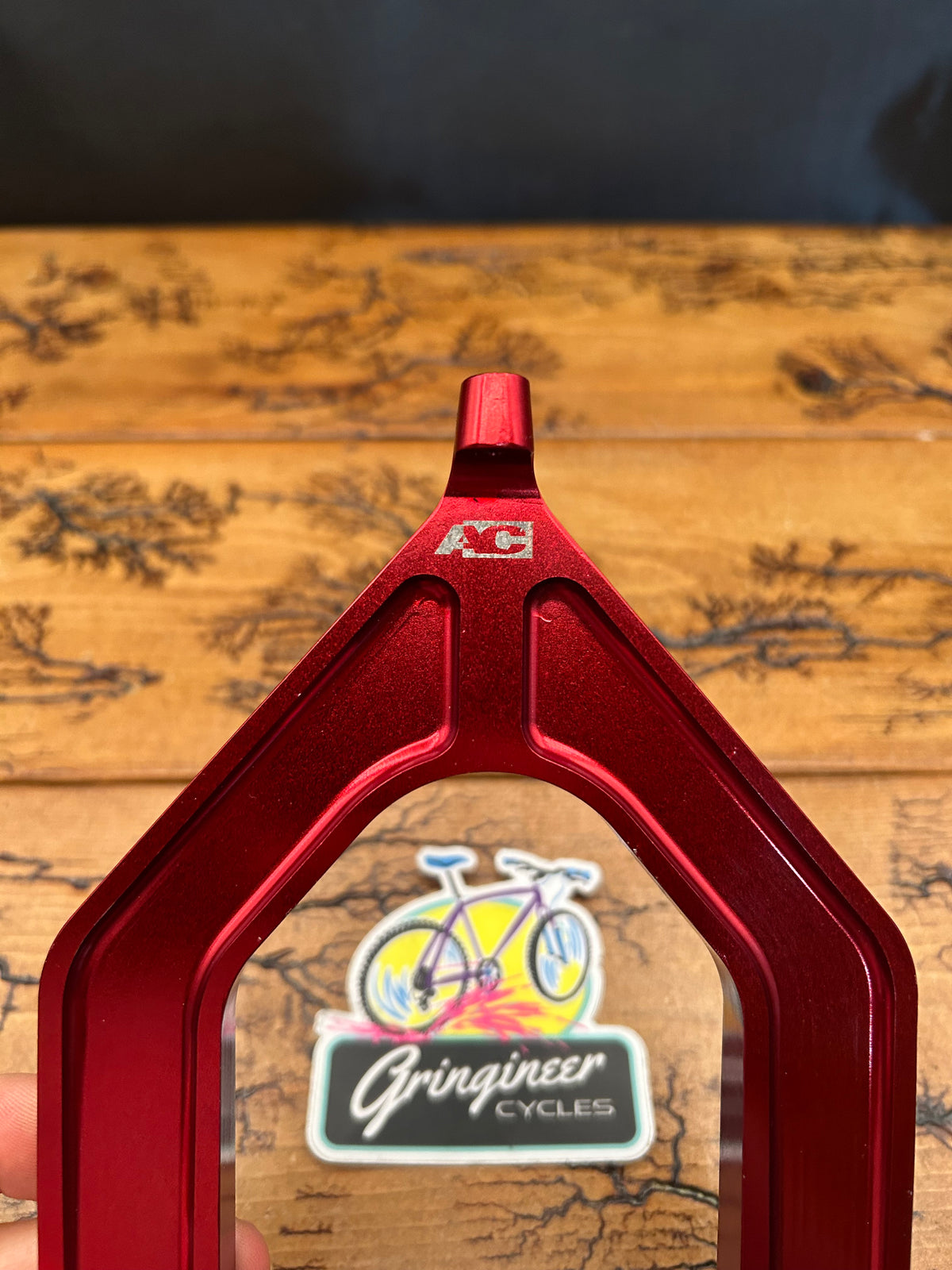 Adventure Componets AC Rockshox Mag 10 Red Anodized Fork Brace Arch