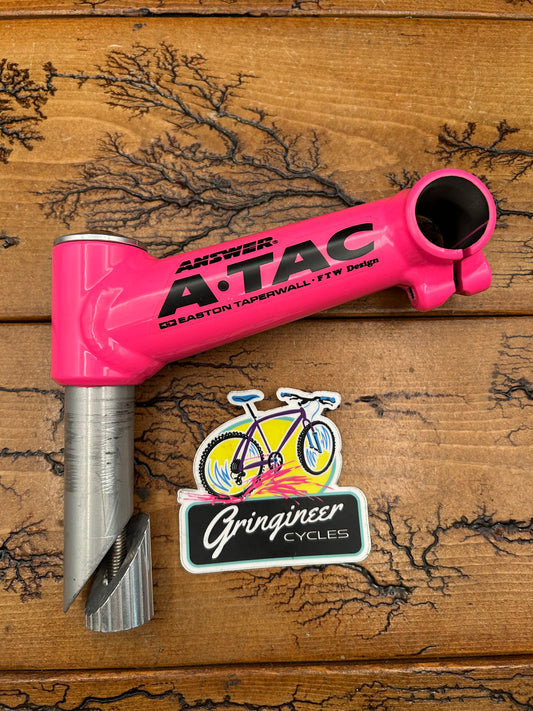 Answer ATAC 130mm 15 Degree Neon Pink 25.4mm 1 1/8 Inch Quill Stem